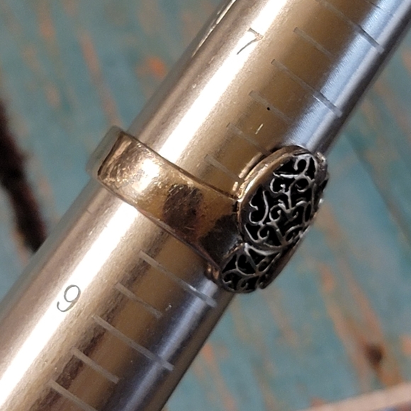 925 Sterling Butterfly Ring filagree - Picture 8 of 11